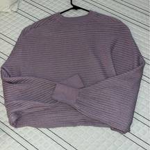 SheIn Purple ribbed knit drop shoulder sweater