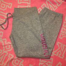 Heather Gray Planet Gold crop Sweatpants (medium JR)