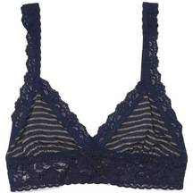 XS Crossover Bralette in Navy/Gold