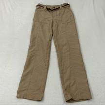 Pacific Trail Tan Beige Lightweight Belted Outdoor Hiking Pants Women’s Size S