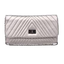 URBAN EXPRESSIONS Michelle Clutch Vegan Leather Stitched Quilting Soft Strap NWT