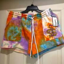 NWT Plus Tie Dye Savage Dragon Sweat Shorts 1X