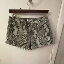 H&M  Snakeskin Print Shorts Size 10