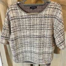 Max Edition Top Size Small Womens Blouse Woven Plaid Business Work