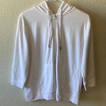 ACTIVE WHITE ZIP UP HOODIE (NWOT)