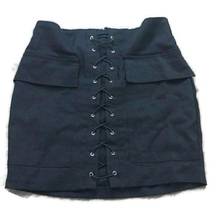 - Black lace up skirt