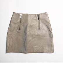 Forever 21  | Taupe Faux Pebbled Leather Mini Skirt