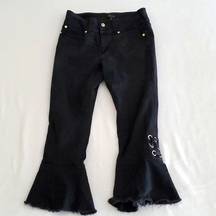 Thalia Sodi Cropped Flare Stretch Jeans Sz 10