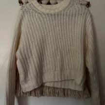 American Eagle  White Knitted Sweater