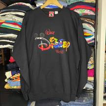 Vintage Mickey, inc Walt Disney World Black Long Sleeve Sweater Sz XL 