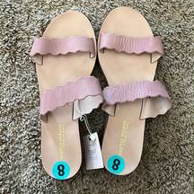 NWT without box Size 8 Sophia Milano light powder pink dress slid sandals