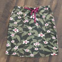 🎉 OP army green floral Hawaiian print skirt sz L