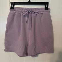 NEW JLUXLABEL Shorts Casual Sweats High Rise Drawstring Lavender Purple Small