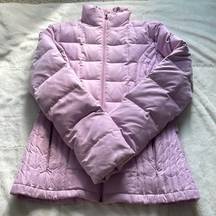 Pink puffer jacket