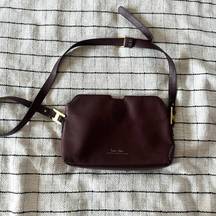 India Hicks Maddison May Crossbody Leather Bag, Burgundy