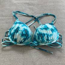 Shade & Shore Shade shore blue tie dye bikini top