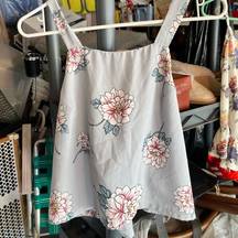 Joa floral print tank top blouse