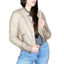 Free People  Vegan Tan Leather Moto Jacket Size Small