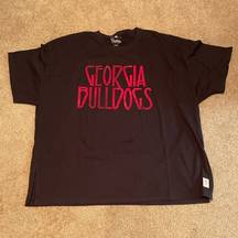 Uga university of Georgia bulldogs black and red oversized t shirt size s/m