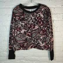Caleigh paisley floral print sweatshirt size M
