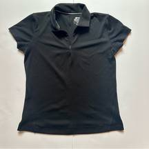 Slazenger Golf Black Zip Polo Size Small Womens