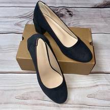 Amazon 🆕Black closed toe chunky wedge heels - size 6 New in box