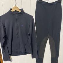 Women’s Medium Black Jacket Pant activewear bundle set