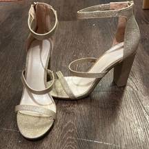 David’s Bridal Gold Heels 