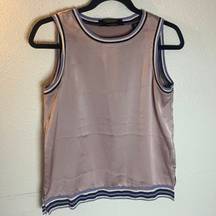 field of stars lavender ringer jersey style summer tank top