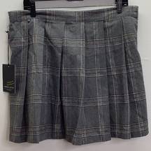 Angel Kiss Checkered Pleated Skirt Broken Zipper Size XL New With Tags