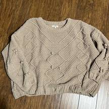 In loom tan sweater