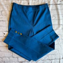 Wearable Art Royal Blue Pull On Pants Artsy Funky Creative XS VINTAGE