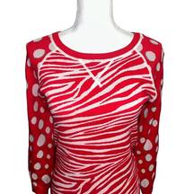 Marc By Marc Jacobs Shebra Intarsia Sweatshirt Red