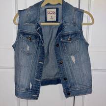 Denim vest jacket size S great condition