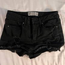Ripped Black Jean Shorts