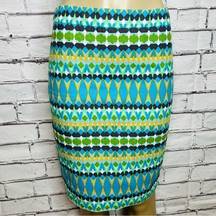 J.Crew  The Pencil Skirt Basketweave Cotton Multi Color Style size 6