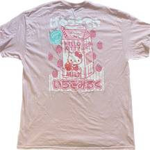 Hello Kitty - New (XL) Sanrio  Strawberry Milk Pink T-shirt