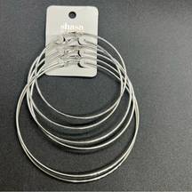 3 pairs Large hoop earrings NEW