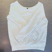 Bobi- white distressed top-XS