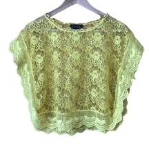 Gracia crochet poncho boho lace crop top Jr size M