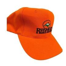 Redhead Blaze Orange Adjustable Baseball Cap Hat. Stitched