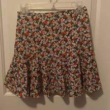 SheIn  Floral Skirt with Ruffle Hem