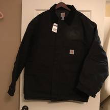 RN #14806 Regular Fit Quilt Lined Jacket Coat Chore Workwear Canvas Black  2XL