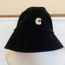 CIDER INDULGE IN VELVET BLACK BUCKET HAT SUPER SOFT SIZE 7 1/4 - 7/38 NWT