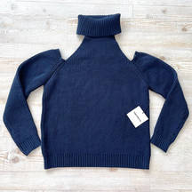 superdown New  Ruby Cold Shoulder Turtleneck Sweater‎ | Navy S