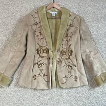 Vintage White House Black Market embroidery jacket size XS