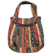 Fossil Multicolor Fabric Satchel Tote Purse