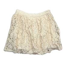 Forever 21  White Ivory Floral Lace Skirt