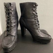 Circa  Womens Luxe Leather Lace Up Boots