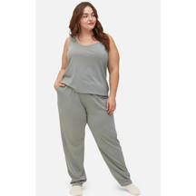 MATE The Label Tencel Sleep Pants Elastic Waist Flat Front Side Pocket Sage XL